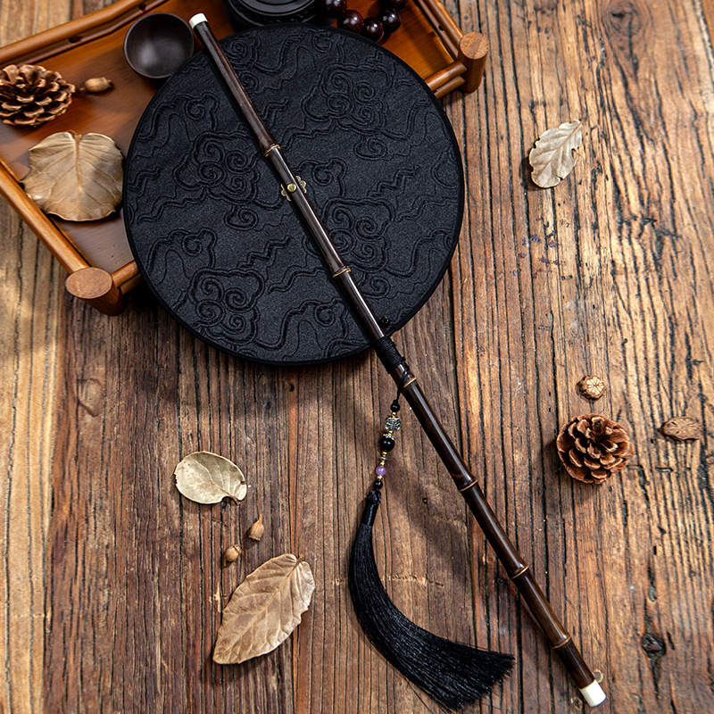 Ветрило за кръста, което може да се навива с дълга дръжка, древен стил, женски фееричен дух, хладно и издръжливо през лятото, класически танцов фен от династията Хан - Cheongsam