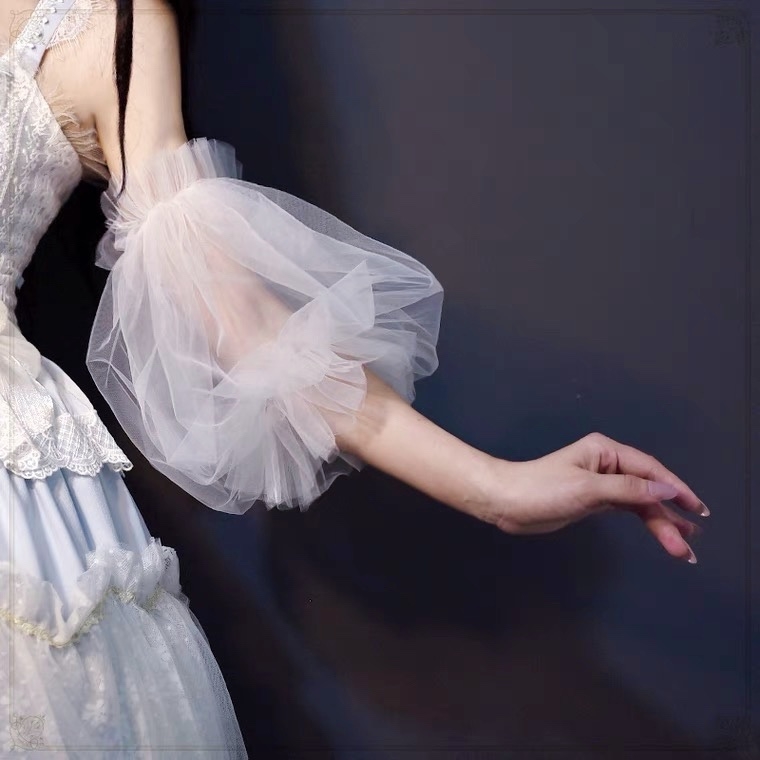 Harajuku Diablo Lolita Csipke Hálós Buborékos Ujj Kar Ujj Női Lo Niang Lámpás Ujj Tündér Ujj