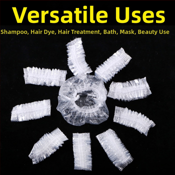 100 ümmargust šampooni juuksevärvi juuste küpsetusõli veekindlad ühekordselt kasutatavad kõrvaklapid PE-riba tüüpi plastist juuksekõrvaklapid hulgimüük