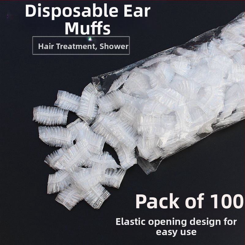 100 кръгли шампоан боя за коса, масло за печене на коса, водоустойчиви еднократни наушници, PE лента тип пластмасови наушници за коса на едро