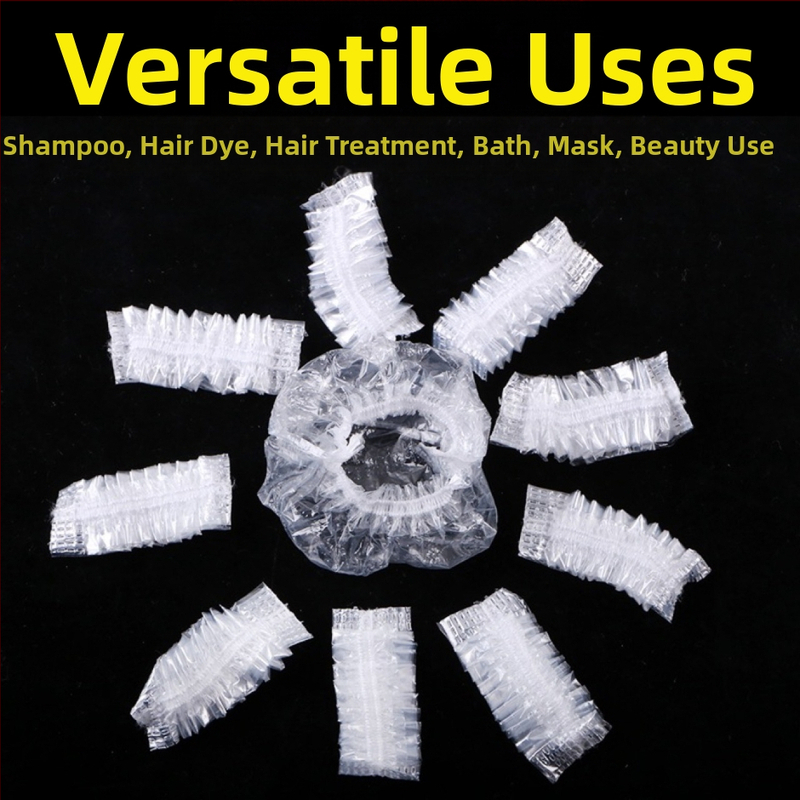 100 кръгли шампоан боя за коса, масло за печене на коса, водоустойчиви еднократни наушници, PE лента тип пластмасови наушници за коса на едро