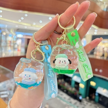 Δημιουργικό ακρυλικό μικρό πρόβατο κινούμενη άμμο μπρελόκ χαριτωμένο τυφλό κουτί στολίδι κούκλα τσάντα κρεμαστό μπρελόκ δώρο