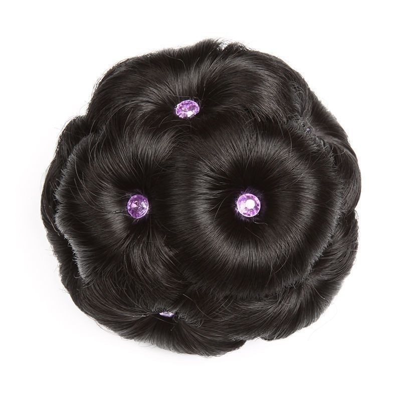 Üheksa lille, viievärviline juukserõngas, pallipea, lilleline juuksekott, kinnitusklamber, juukseklamber, võltsjuuste lokirõngas, laos, hulgimüügis