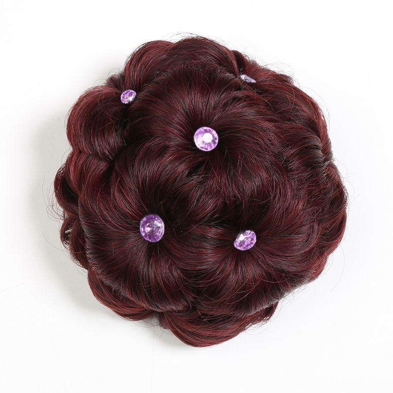 Üheksa lille, viievärviline juukserõngas, pallipea, lilleline juuksekott, kinnitusklamber, juukseklamber, võltsjuuste lokirõngas, laos, hulgimüügis