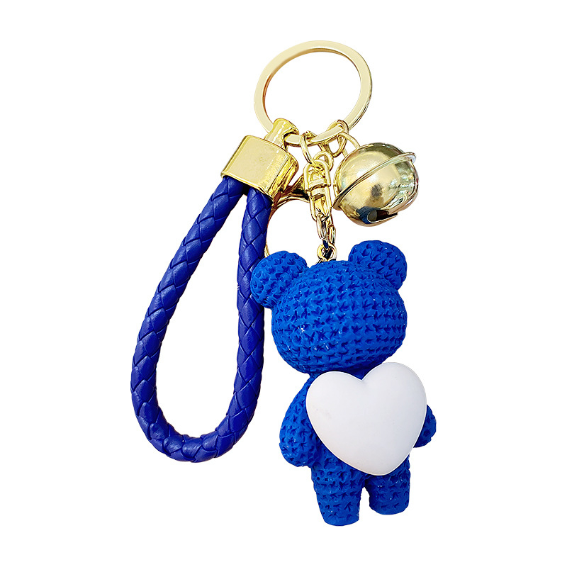 Kreativni ljubavni medvjedić privjesak za ključeve od smole, par lutaka, školska torba, privjesak za ključeve od automobila, mali poklon na veliko