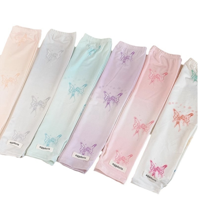 2024 új napvédő hüvelyek női ultraibolya sugárzás elleni karvédelem jég selyem aranyos napellenző pillangó jég hüvely nagykereskedelmi gyár