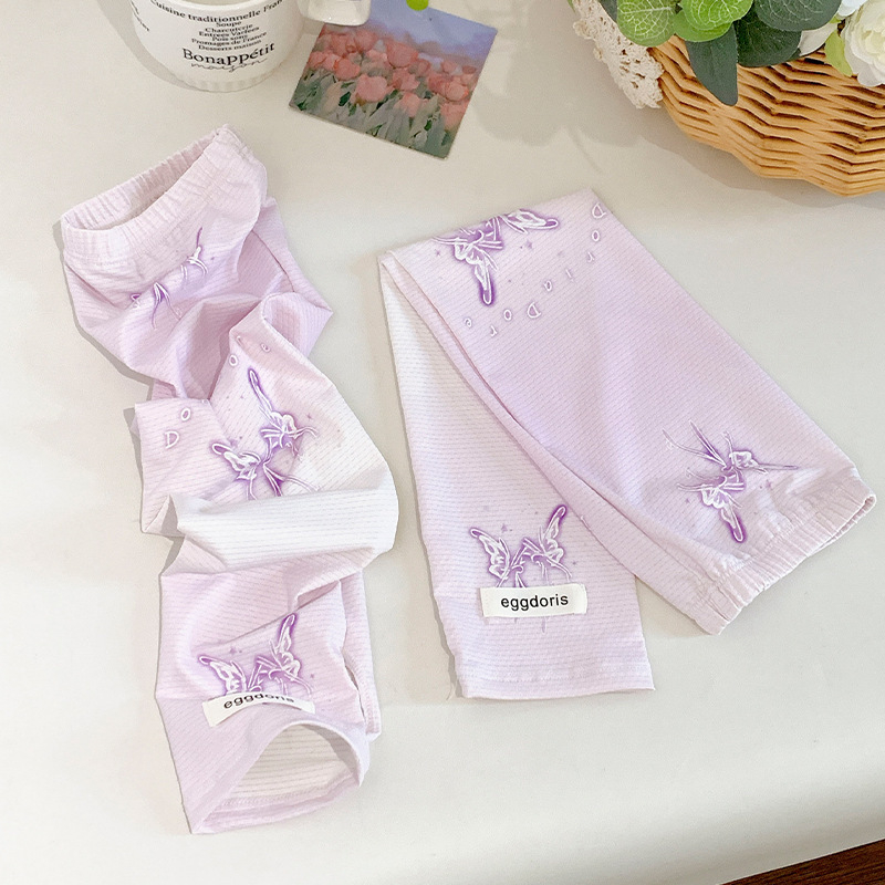 2024 új napvédő hüvelyek női ultraibolya sugárzás elleni karvédelem jég selyem aranyos napellenző pillangó jég hüvely nagykereskedelmi gyár