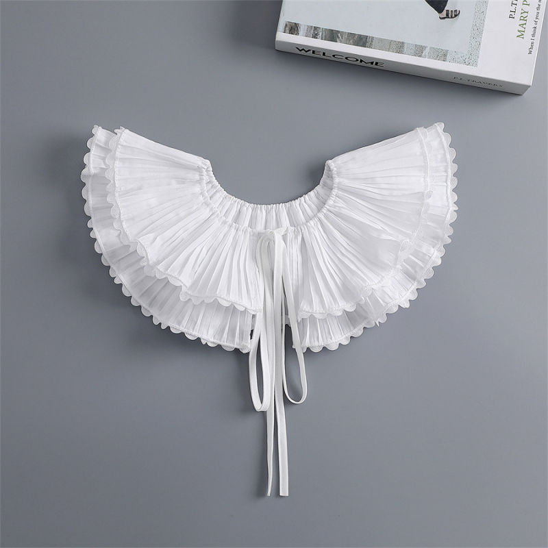 Francia álomszerű elegáns, elegáns fehér organza masnival díszített, kis kendős, felhővállú ruha