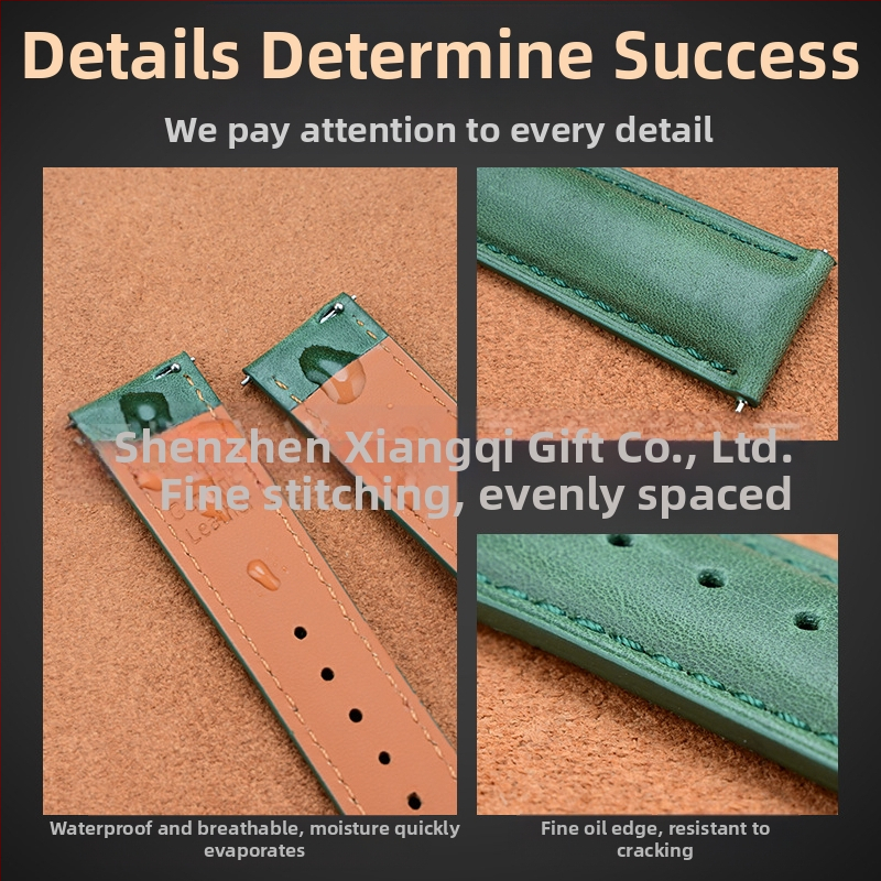 Amazon Explosions Super Soft Head Layer Sofa Leather Teľací kožený remienok, rýchlo rozoberateľný, surový kožený remienok na uši 20/22 mm