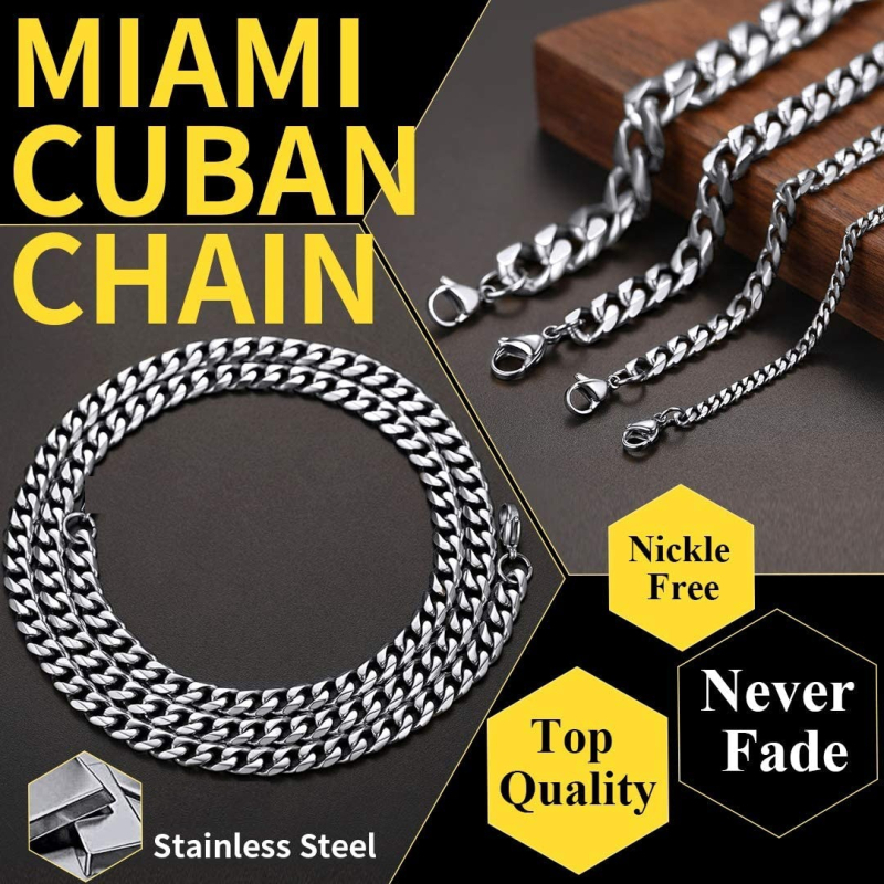 Személyre szabott, uralkodó rozsdamentes acél kubai lánc elemmel ellátott, divatos férfi insects, női, könnyű, luxus, elegáns, sárkánycsontból készült, európai és amerikai, határokon átnyúló lánc