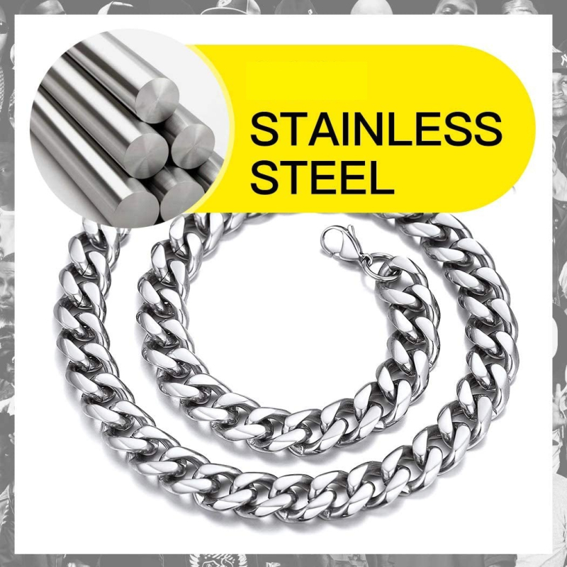 Személyre szabott, uralkodó rozsdamentes acél kubai lánc elemmel ellátott, divatos férfi insects, női, könnyű, luxus, elegáns, sárkánycsontból készült, európai és amerikai, határokon átnyúló lánc