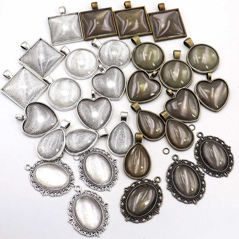 Nova baza od legure A4839 Time Gem iz 2023. s odgovarajućim materijalom za privjeske od dragog kamenja, 66 komada/set