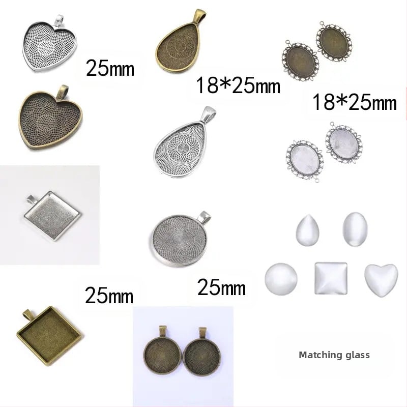 2023 nová zliatina A4839 základňa Time Gem so zodpovedajúcim materiálom pre prívesok s drahokamami, 66 kusov
