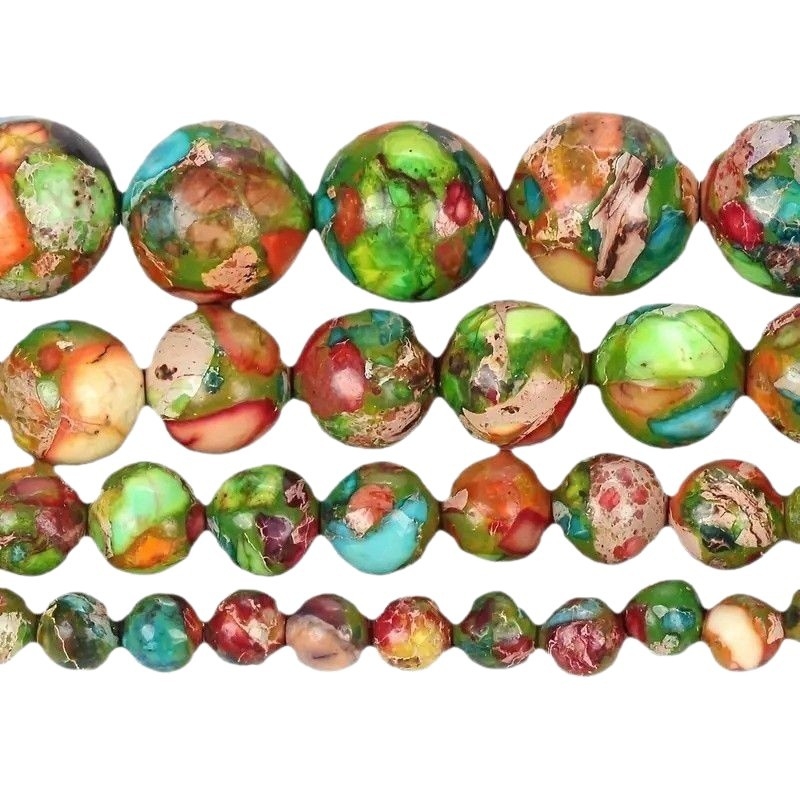 Természetes színes császárkő gyöngyök, laza gyöngyök, kézzel készített, barkácsolt karkötő ékszerek, színes császárkő gyöngyök nagykereskedelemben