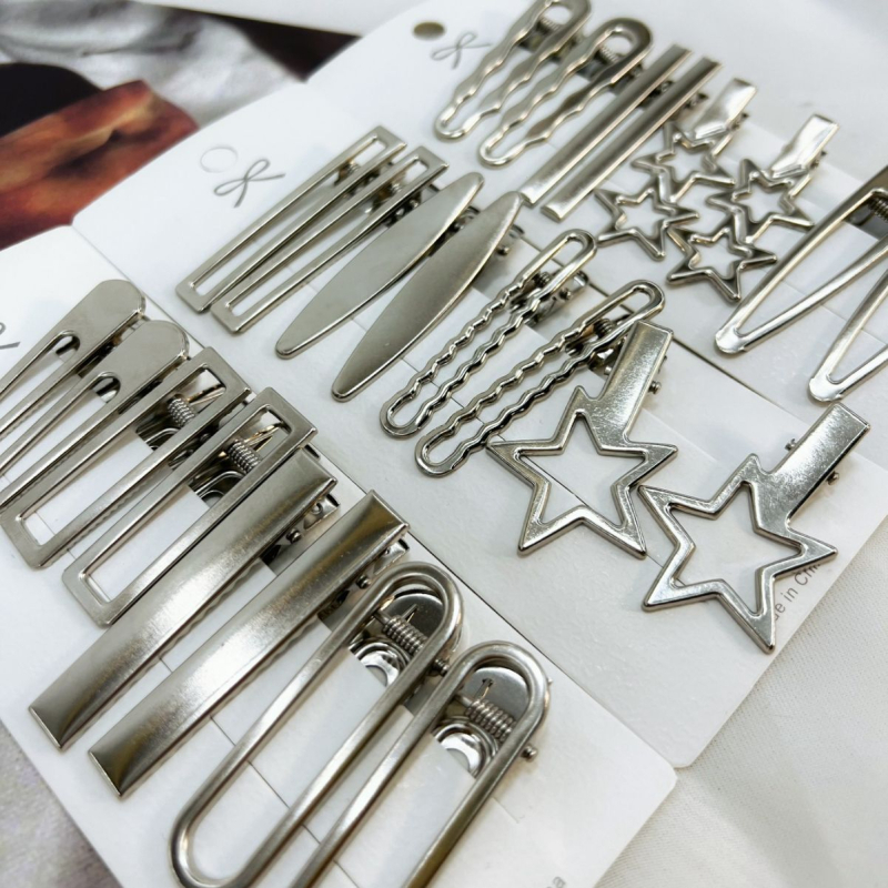 Φουρκέτα 24 τεμαχίων ψυχρού στυλ ντοπαμίνη κορίτσι y2g φουρκέτα αγάπη στρας γράμμα φουρκέτα κλιπ χονδρικής