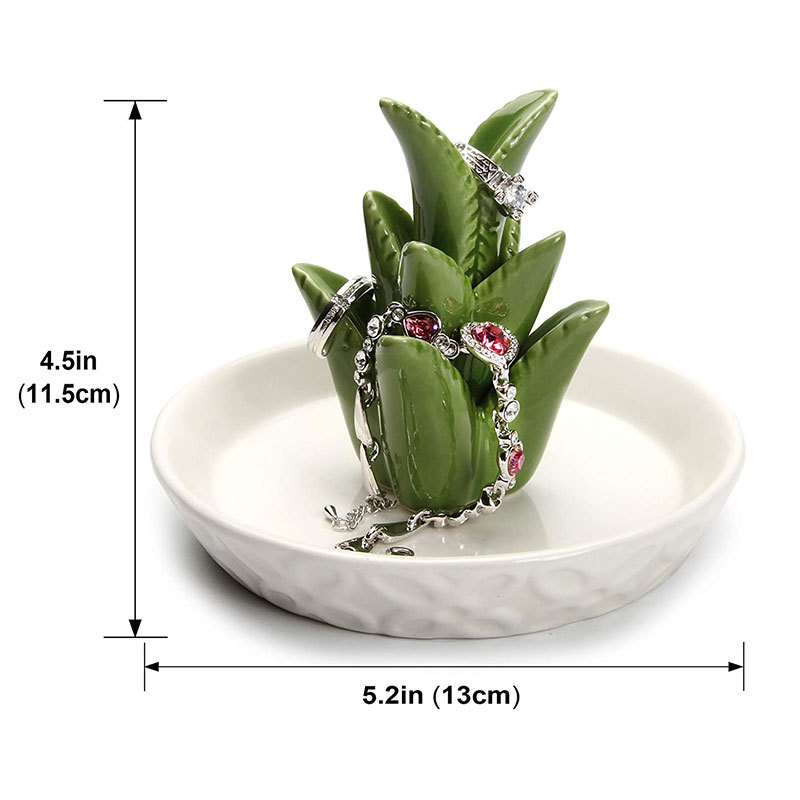 Διασυνοριακή Ειδική Προμήθεια Νέου Προϊόντος Κεραμικό Αλόη Κοσμήματα Πιάτο Βάσης Δαχτυλιδιών Δίσκος Κοσμημάτων Εξωτερικό Εμπόριο Δημιουργική Διακόσμηση Ράφι Εμφάνισης