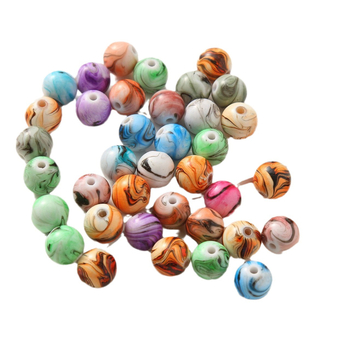 Εργοστάσιο ίσια μαλλιά νέα κινεζικό στυλ κομψές χάντρες με μοτίβο μελάνης DIY χειροποίητες χάντρες υλικό τσάντα κολιέ σπιτικές στρογγυλές χάντρες