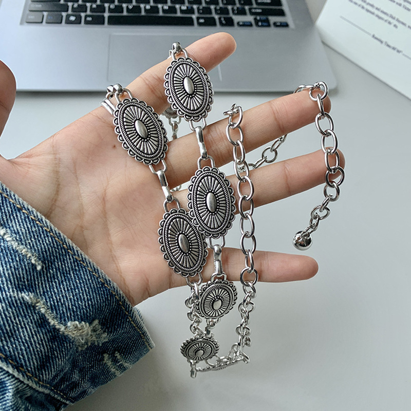 Retro deréklánc kiegészítők láncos ruhaöv női csúcskategóriás új divatos sokoldalú szoknya vékony öv trendi