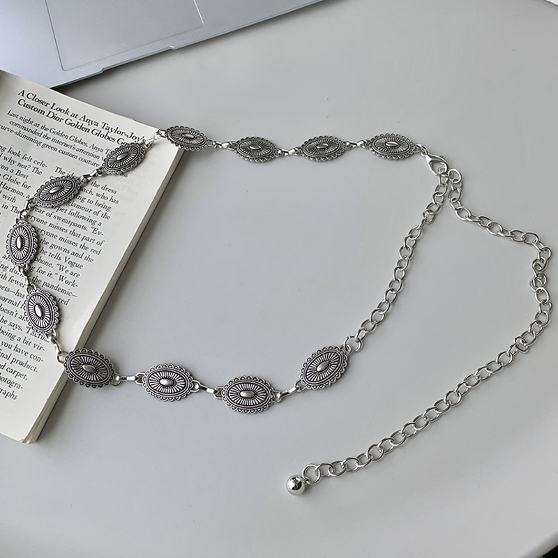 Retro deréklánc kiegészítők láncos ruhaöv női csúcskategóriás új divatos sokoldalú szoknya vékony öv trendi