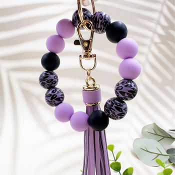 2024 Amazon New Color Leopard Beads Bracelet Γυναικείο μενταγιόν με χάντρες και φούντα