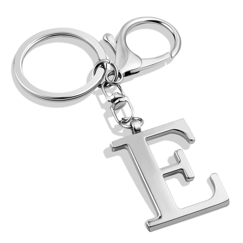 Kulcstartó, aranyozott, rozsdamentes acél, 26 angol betűs, modern, egyszerű, hátizsák medál, kulcstartó, kezdőbetűvel