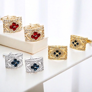 Besplatna dostava na zalihi, generacija novih pravokutnih manžeta s cirkonima, vanjske trgovine, vruće muške francuske manžete za košulju