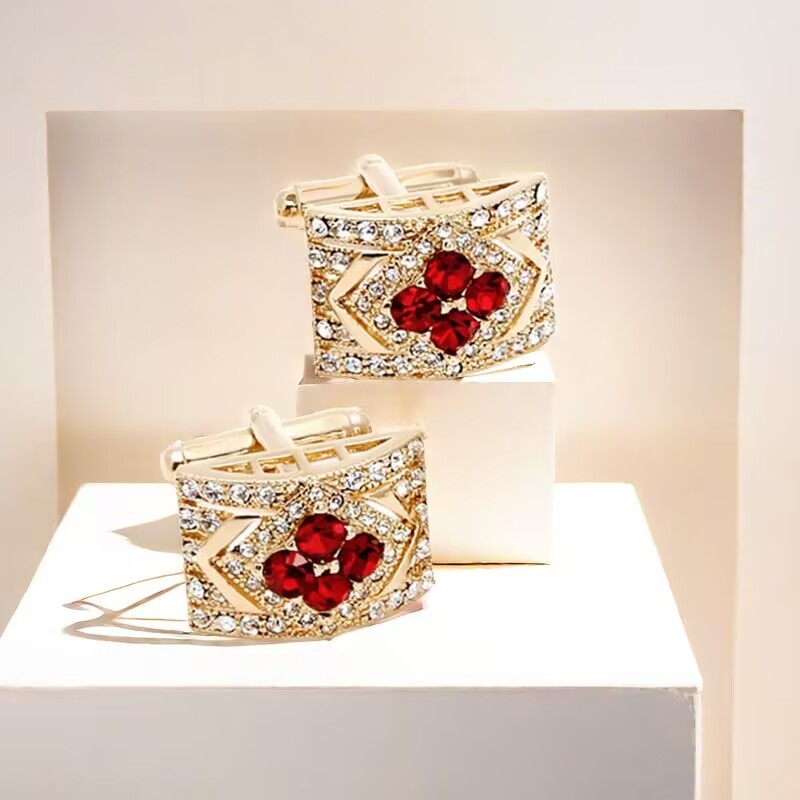 Besplatna dostava na zalihi, generacija novih pravokutnih manžeta s cirkonima, vanjske trgovine, vruće muške francuske manžete za košulju