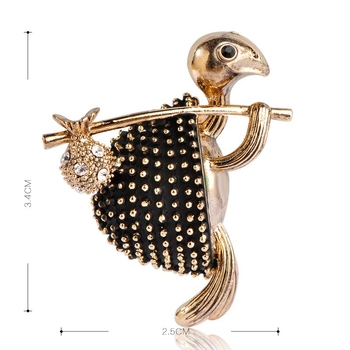 Retro stílusú séta teknős bross trendi személyre szabott ruházat állatos bross öltönyzakó bross kiegészítők nagykereskedelem