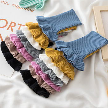 Ms. Mingyi csuklóvédő csuklóízületi hidegálló sportdivatos lélegző csipkés őszi és téli meleg kötött kasmír csuklótartó