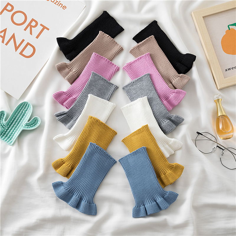 Ms. Mingyi csuklóvédő csuklóízületi hidegálló sportdivatos lélegző csipkés őszi és téli meleg kötött kasmír csuklótartó