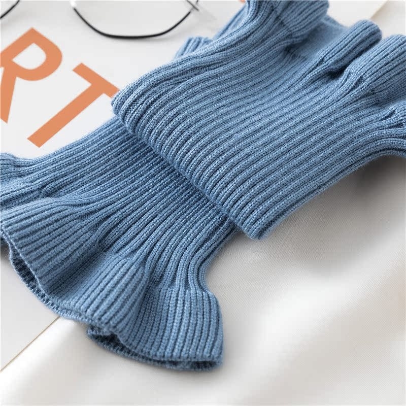 Ms. Mingyi csuklóvédő csuklóízületi hidegálló sportdivatos lélegző csipkés őszi és téli meleg kötött kasmír csuklótartó