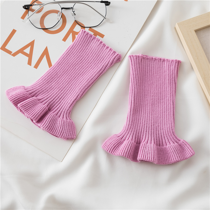 Ms. Mingyi csuklóvédő csuklóízületi hidegálló sportdivatos lélegző csipkés őszi és téli meleg kötött kasmír csuklótartó