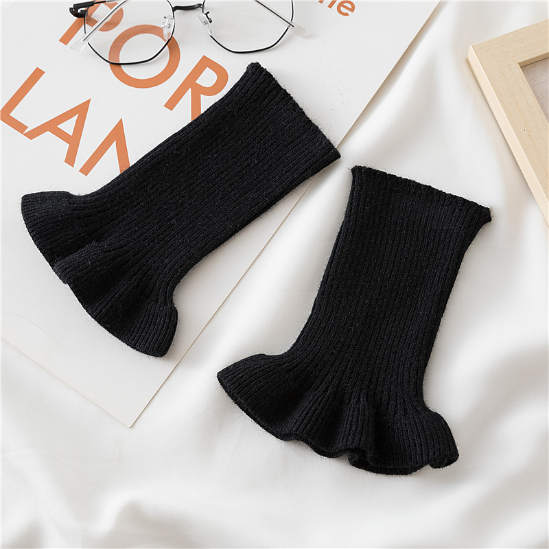 Ms. Mingyi csuklóvédő csuklóízületi hidegálló sportdivatos lélegző csipkés őszi és téli meleg kötött kasmír csuklótartó