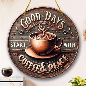 Temu transfrontalier nou decor pentru casă retro cafea bună ziua logo din lemn card decor creativ