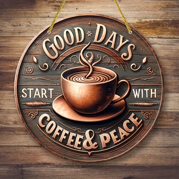 Temu transfrontalier nou decor pentru casă retro cafea bună ziua logo din lemn card decor creativ