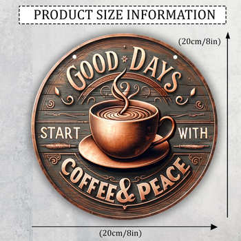 Temu transfrontalier nou decor pentru casă retro cafea bună ziua logo din lemn card decor creativ