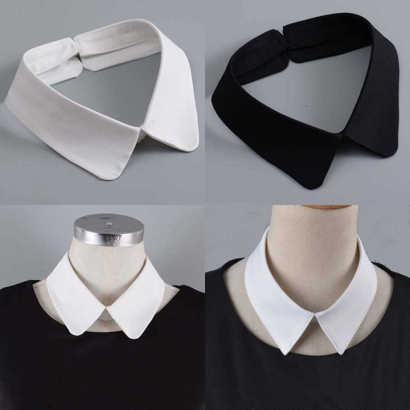 Minden mérkőzésre alkalmas, dekoratív, egyszínű inggallér, női gallér, kantáros, nyári, hamisgallér, pamut, utcai, kisméretű, négyzet alakú gallér
