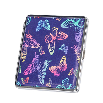 20 τεμάχια χοντρό κουτί τσιγάρων διπλής όψης τυπωμένο δερμάτινο φορητό κουτί τσιγάρων για άνδρες και γυναίκες, ευρωπαϊκό και αμερικανικό εξατομικευμένο σετ καπνίσματος χονδρικής