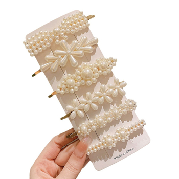 Διασυνοριακές εκρήξεις, μαργαριταρένια φουρκέτα στο διαδίκτυο, φουρκέτα διασημοτήτων 2024, νέο στυλ, πλευρικό κλιπ, κλιπ με μια λέξη, γυναικείο καπέλο με πλευρικό κλιπ