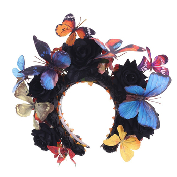 Ρετρό προσομοίωση Quanzhou μαύρο λουλούδι μαλλιά ταινία κόμμωση σκούρο Απόκριες τοποθεσία ταξίδια φωτογραφία ρούχα φωτογραφία αξεσουάρ