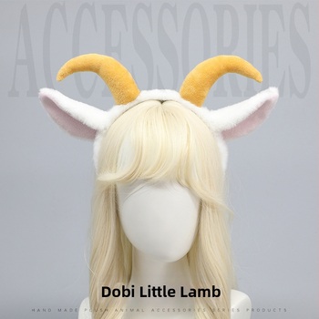 Aranyos plüss állatfülek cosplay képregény kiállítás kellékek bárányfülek fejpánt szarv fejdísz haj kiegészítők