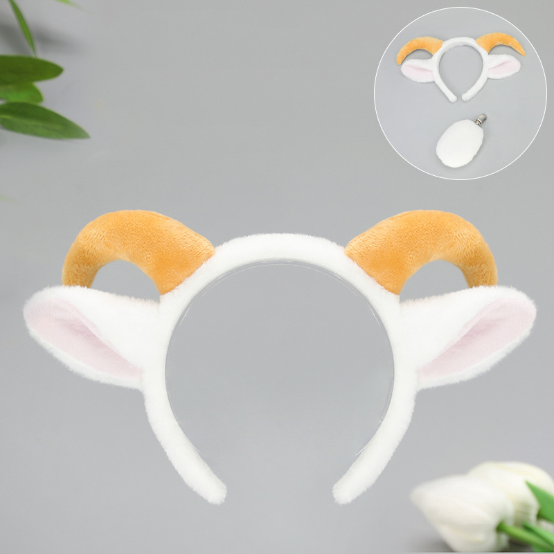 Aranyos plüss állatfülek cosplay képregény kiállítás kellékek bárányfülek fejpánt szarv fejdísz haj kiegészítők