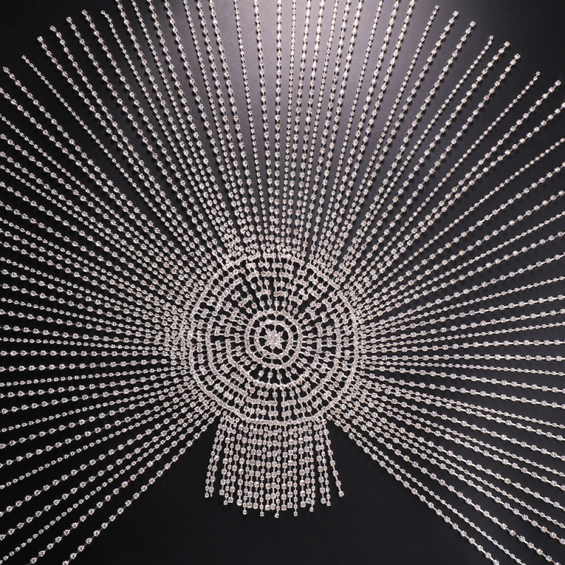 Határokon átnyúló, dögös, hosszú bojtos fejdísz, divatos színpadi előadás, strasszos kalap, hajkiegészítők, éjszakai klub kiegészítők, hajlánc