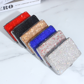 Δερμάτινη θήκη τσιγάρων με διαμάντια, κουτί αποθήκευσης τσιγάρων για άνδρες, 20 τεμάχια, ξεχωριστή αντιανεμική θήκη τσιγάρων