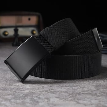 Koreai divatos sima csatos öv, szőtt rugalmas öv, taktikai, kültéri, katonai kiképzésű férfi sportnadrág, öv