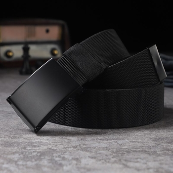 Koreai divatos sima csatos öv, szőtt rugalmas öv, taktikai, kültéri, katonai kiképzésű férfi sportnadrág, öv