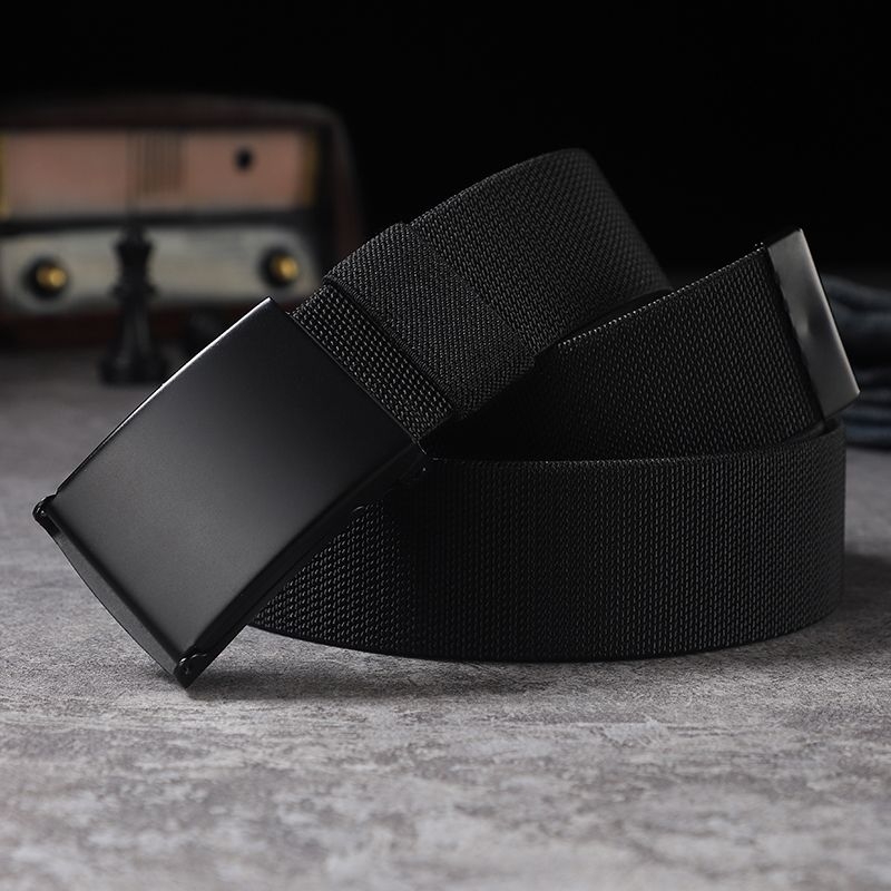 Koreai divatos sima csatos öv, szőtt rugalmas öv, taktikai, kültéri, katonai kiképzésű férfi sportnadrág, öv