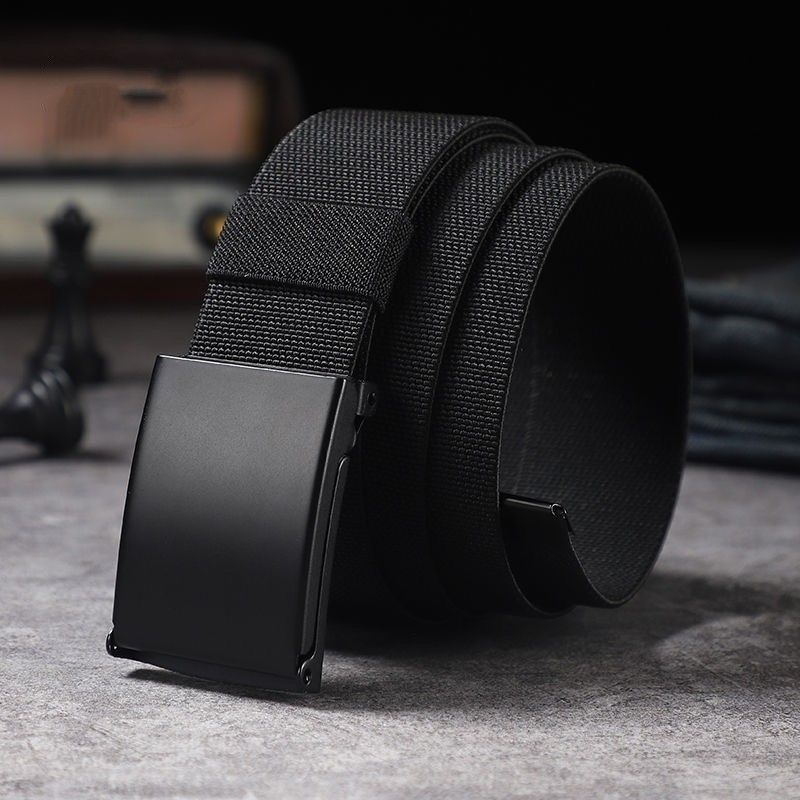 Koreai divatos sima csatos öv, szőtt rugalmas öv, taktikai, kültéri, katonai kiképzésű férfi sportnadrág, öv