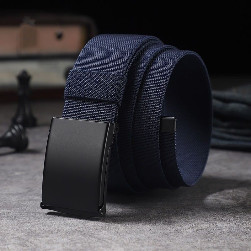 Koreai divatos sima csatos öv, szőtt rugalmas öv, taktikai, kültéri, katonai kiképzésű férfi sportnadrág, öv