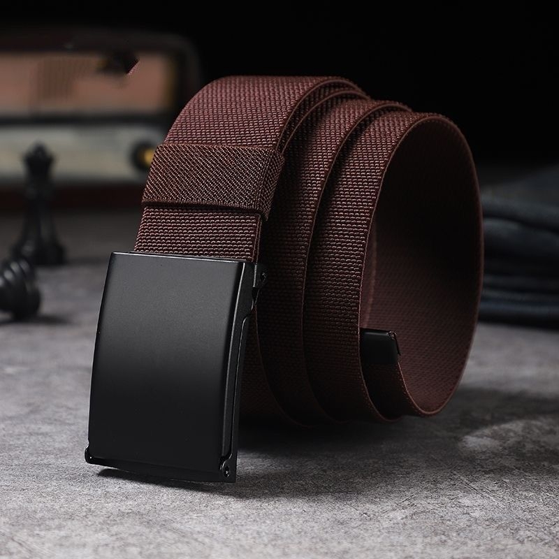 Koreai divatos sima csatos öv, szőtt rugalmas öv, taktikai, kültéri, katonai kiképzésű férfi sportnadrág, öv